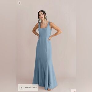 Revelry Nicole Chiffon Dress - French Blue